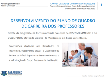 DESENVOLVIMENTO DO PLANO DE QUADRO DE CARREIRA DOS PROFESSORES